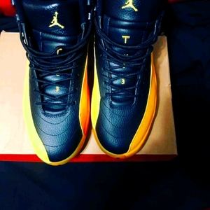 Nike Air Jordan 12 Black and Yellow